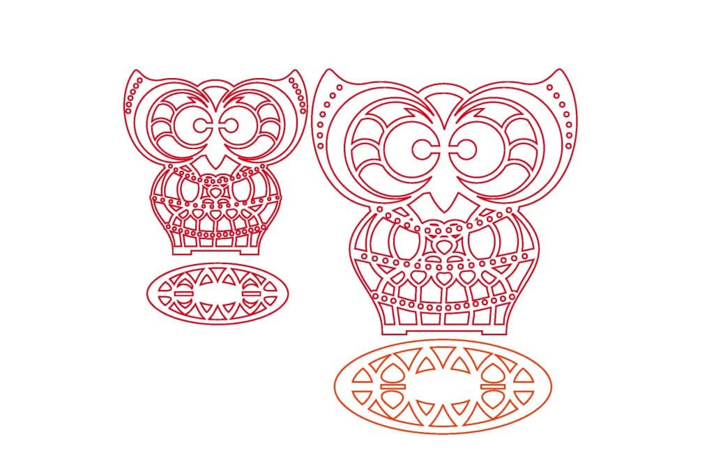 Centro de mesa «Lechuza» — vector para corte CNC