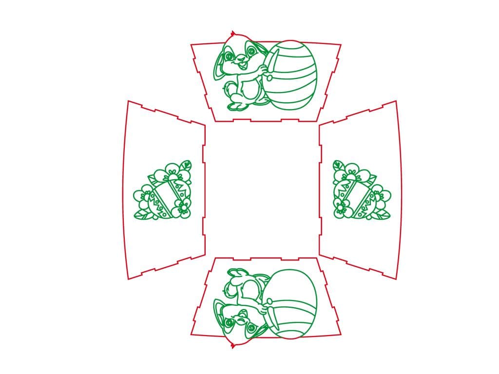 Bandeja «Pascua» — vector para corte CNC
