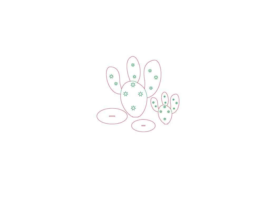 Cactus #1 — vector para corte CNC