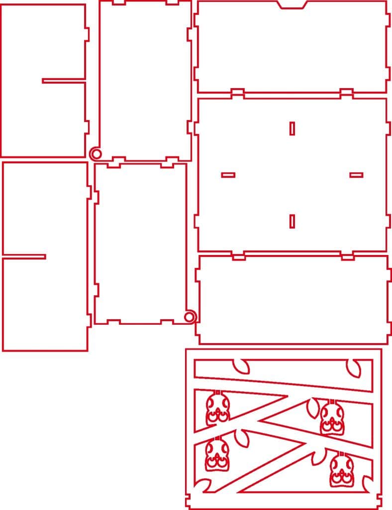 Caja de Té «Lechuza» — vector para corte CNC