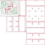 Caja de Té con 9 compartimentos - Vector descarganle para corte CNC y grabado laser gratis | Stanser
