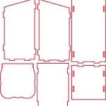 Caja de Té vertical - Vector descarganle para corte CNC y grabado laser gratis | Stanser