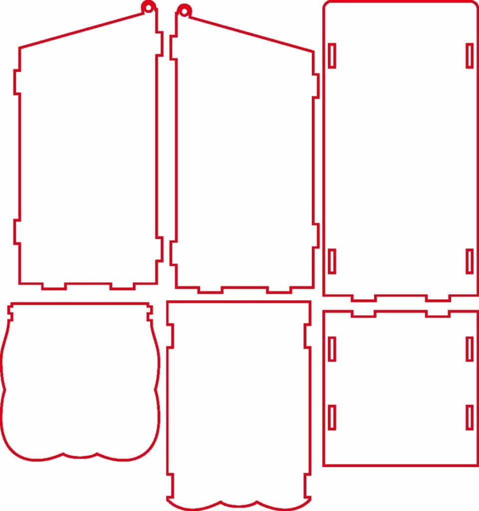 Caja de Té vertical — vector para corte CNC