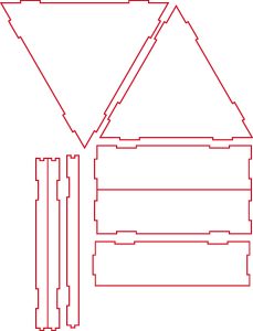 Caja triangular