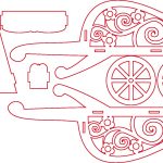 Carretilla pequeña para Mesa de Dulces - Vector SVG DXF para CNC Router y Laser CO2 - Descargable gratis | Stanser