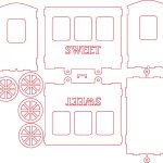 Tren contenedor de dulces - Vector SVG DXF para CNC Router y Laser CO2 - Descargable gratis | Stanser