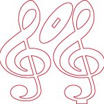 Decoración de mesa "Clave de Sol" - Vector SVG DXF para CNC Router y Laser CO2 - Descargable gratis | Stanser