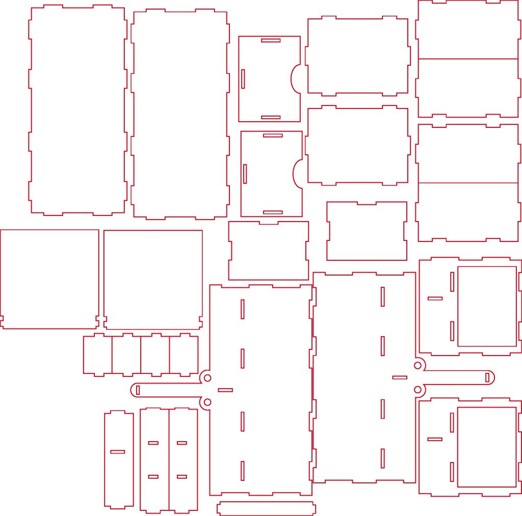 Costurero organizador — vector para corte CNC