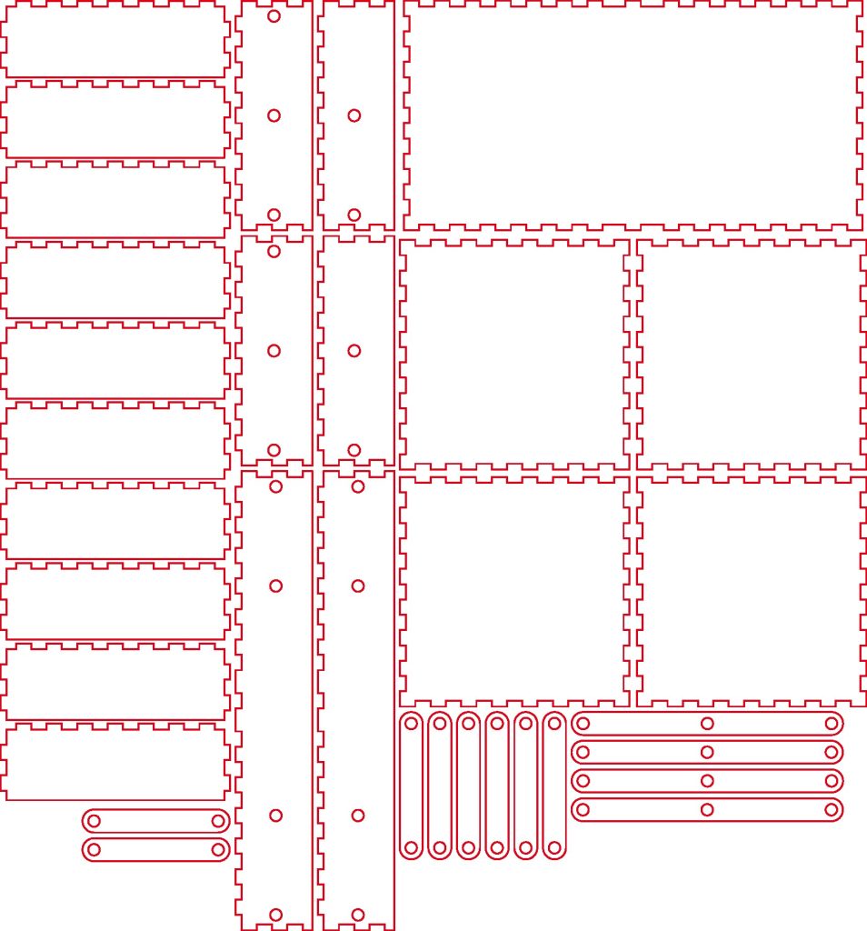 Costurero retráctil — vector para corte CNC