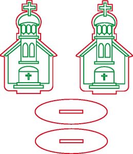 Decoración de mesa «Iglesia»