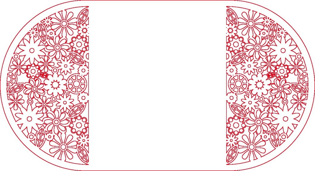 Sobre calado para invitación — vector para corte CNC