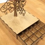 vector descargable para reproducir una caja para guardar joyería y accesorios. Utiliza tu máquina de corte CNC para la realización de este proyecto.