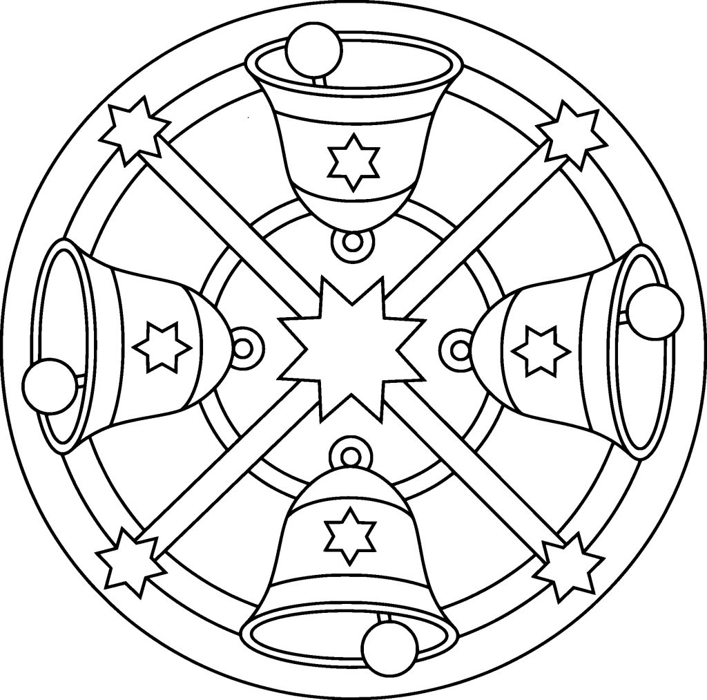 Círculo con campanas — vector para corte CNC