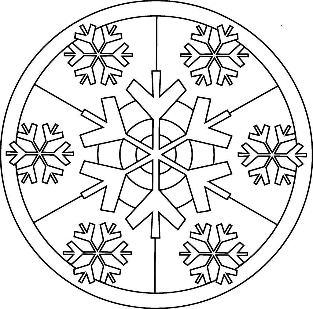 Mandala «Copo de nieve» — vector para corte CNC