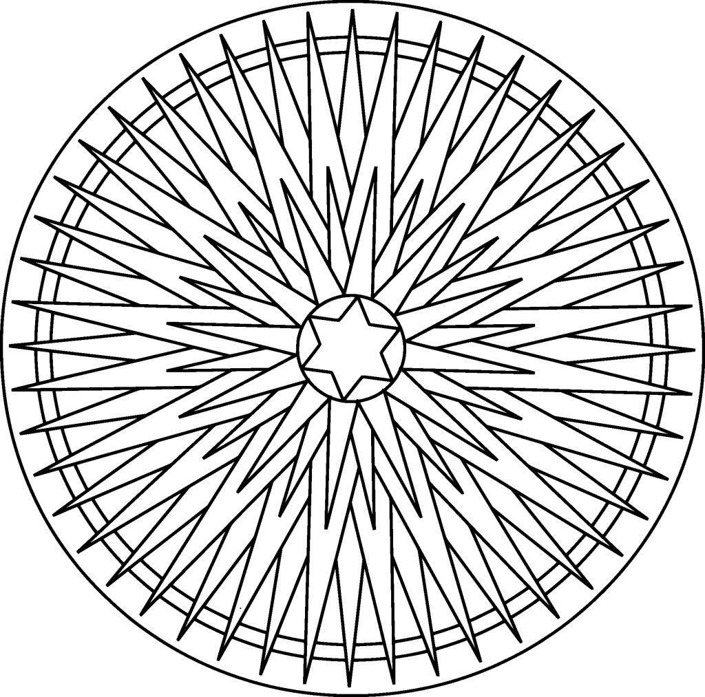 Mandala «Picos» — vector para corte CNC