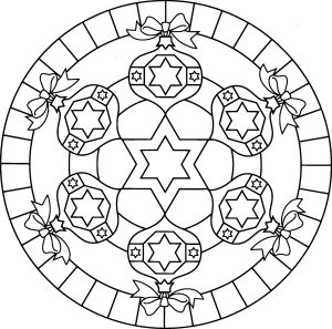 Mandala «Esferas navideñas»