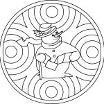 Mandala "Muñeco de nieve" - Vector descarganle para corte CNC y grabado laser gratis | Stanser