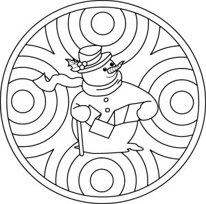 Mandala «Muñeco de nieve»