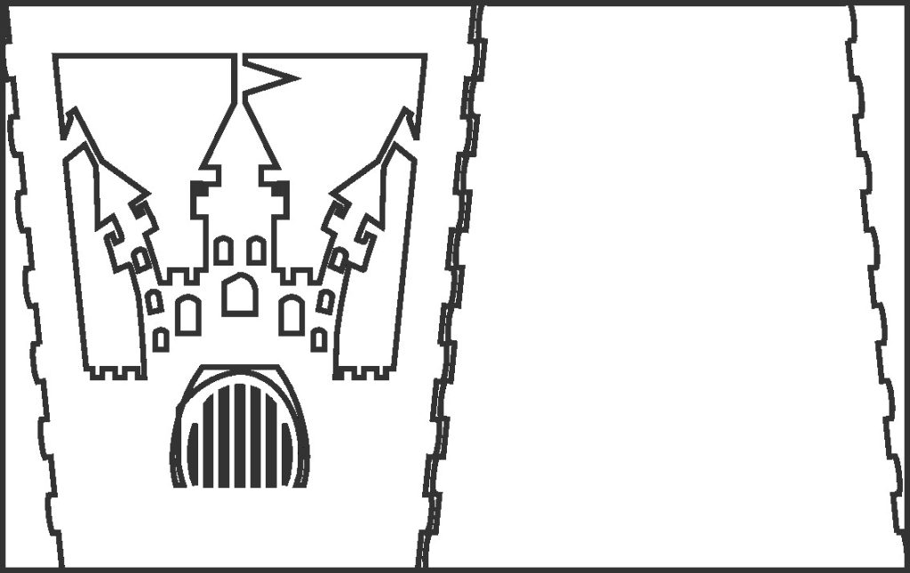 Pantalla para vela «Castillo» — vector para corte CNC