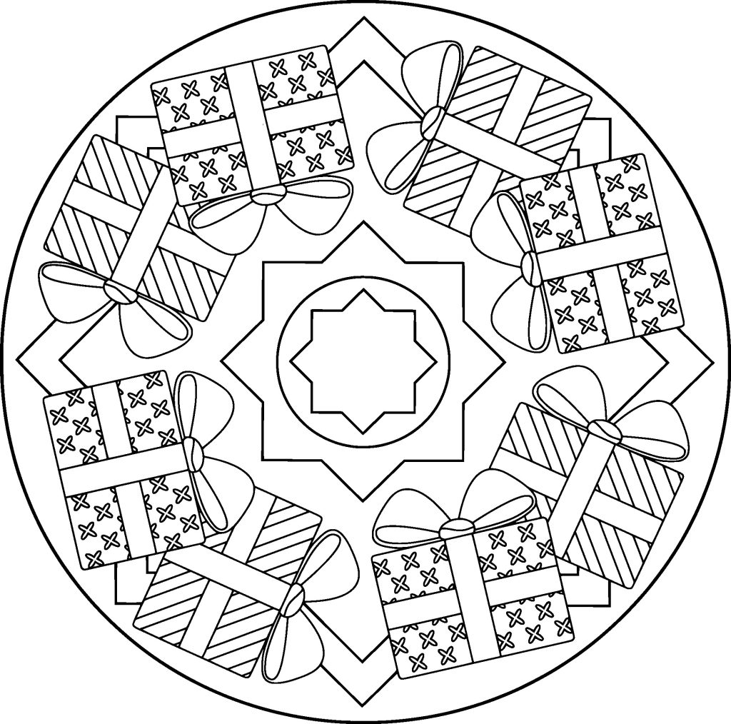 Círculo «Regalos» — vector para corte CNC