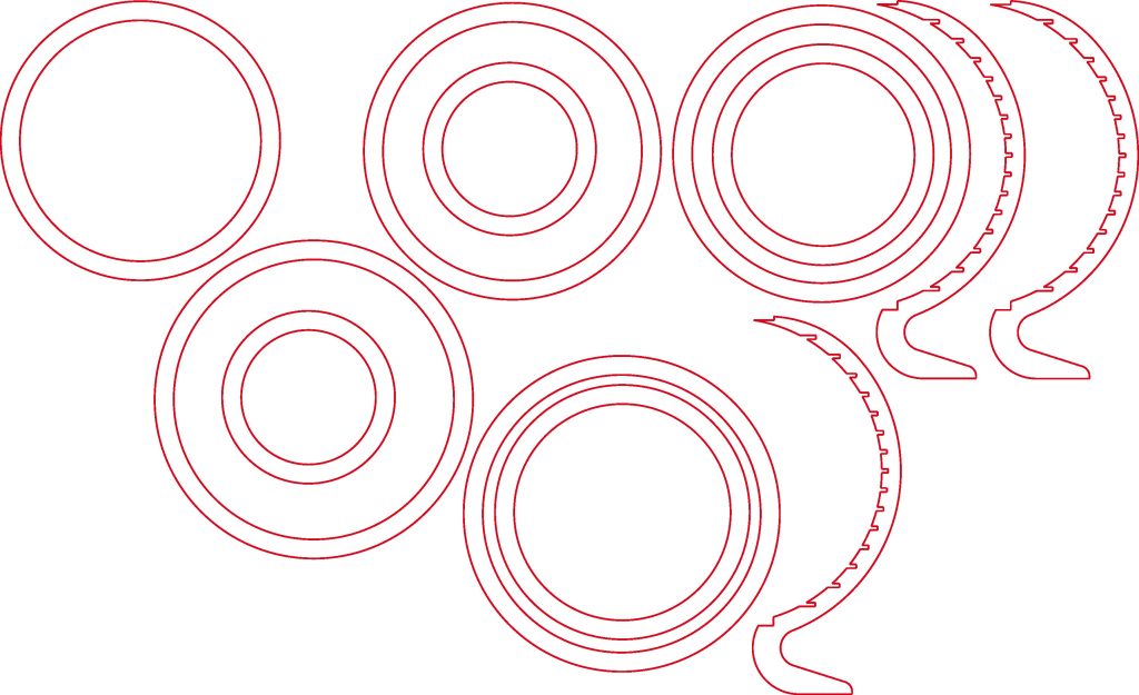 Lámpara redonda — vector para corte CNC