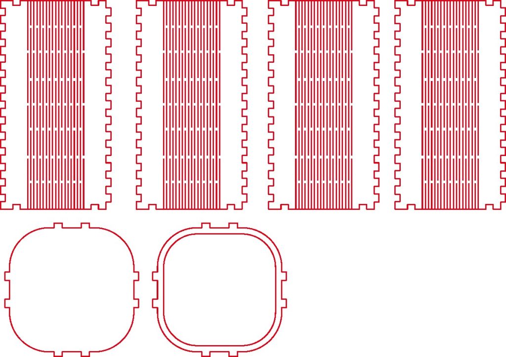 Lapicero de esquinas redondeadas — vector para corte CNC