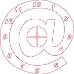 Reloj "Arroba" - Vector SVG DXF para Laser CO2 - Descargable gratis | Stanser