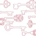 Siluetas de Llaves - Vector SVG DXF para CNC Router y Laser CO2 - Descargable gratis | Stanser