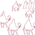 Siluetas de los Reyes Magos - Vector descarganle para corte CNC y grabado laser gratis | Stanser