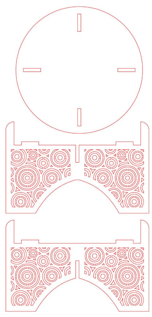 Base para maceta #4 — vector para corte CNC