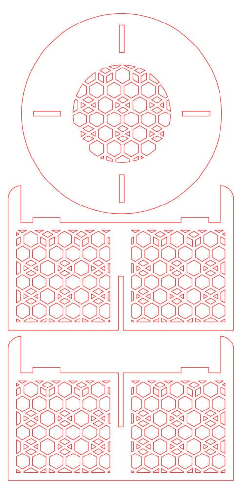Base para maceta #7 — vector para corte CNC