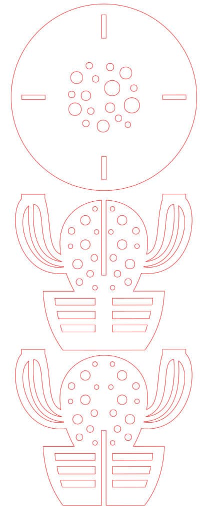 Base para maceta #8 — vector para corte CNC