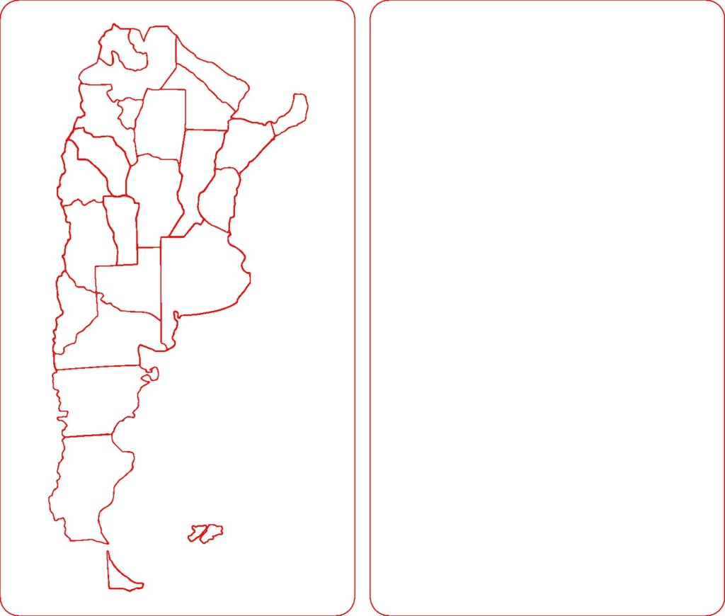 Mapa de Argentina — vector para corte CNC