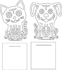 Portavelas de perro y gato