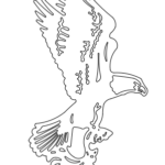 vector descargable para reproducir un águila sobre un tronco. Utiliza tu máquina de corte CNC para la realización de este proyecto.