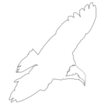 vector descargable para reproducir un águila con alas abiertas. Utiliza tu máquina de corte CNC para la realización de este proyecto.