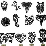 Catálogo de animales geométricos - Vector descarganle para corte CNC y grabado laser gratis | Stanser