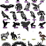 Catálogo de animales geométricos 3 - Vector descarganle para corte CNC y grabado laser gratis | Stanser