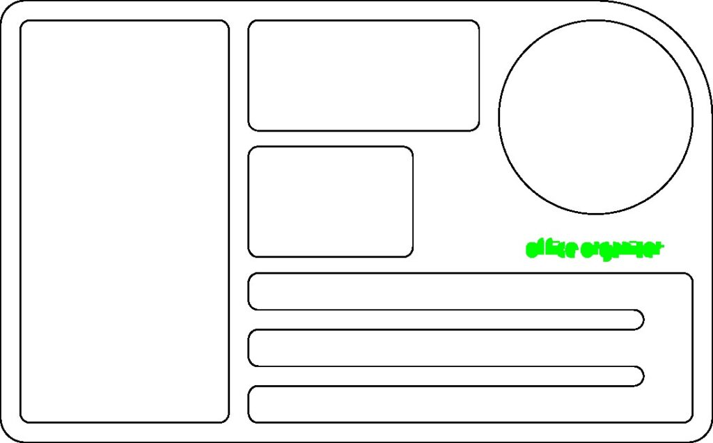 Organizador de escritorio — vector para corte CNC