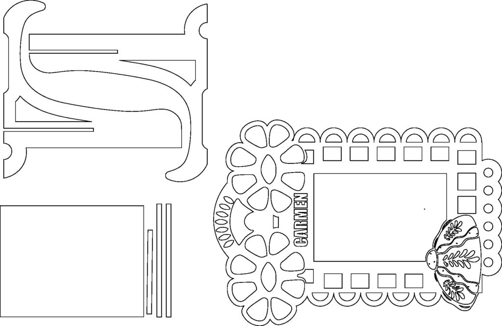 Portarretratos «Pan de muerto» — vector para corte CNC