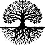 Árbol con raíces - Vector descarganle para corte CNC y grabado laser gratis | Stanser