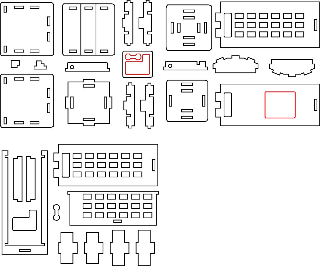 Cabina telefónica — vector para corte CNC
