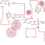 Candybar "Tren" - Vector SVG DXF para CNC Router y Laser CO2 - Descargable gratis | Stanser
