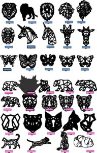Catálogo de animales geométricos 2