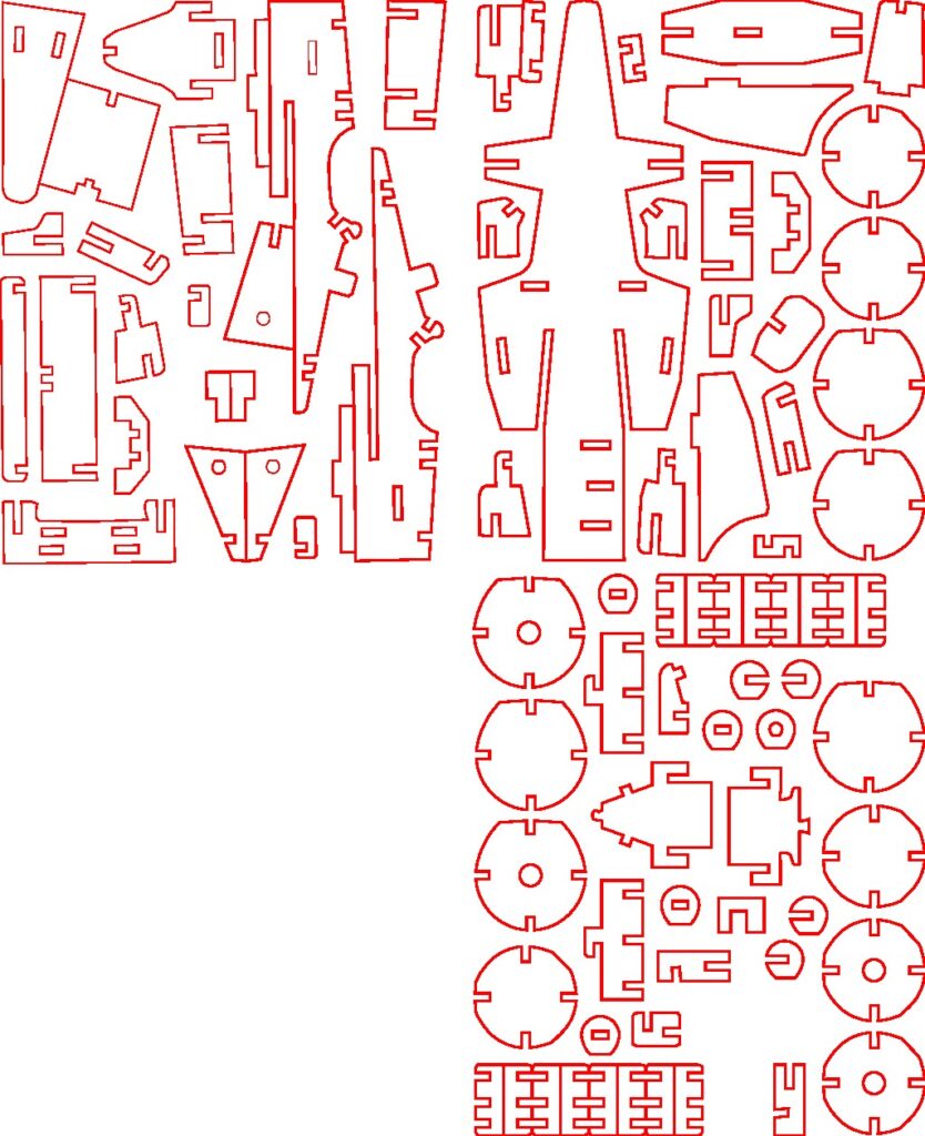Auto de F1 — vector para corte CNC
