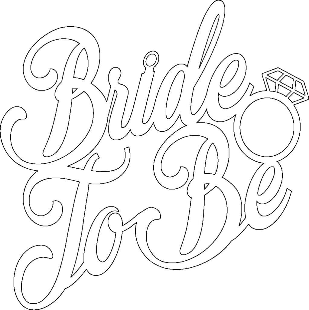 Letrero «Bride to be» — vector para corte CNC