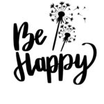 Frase "Be happy" - Vector descarganle para corte CNC y grabado laser gratis | Stanser