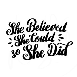 Frase «She believed»