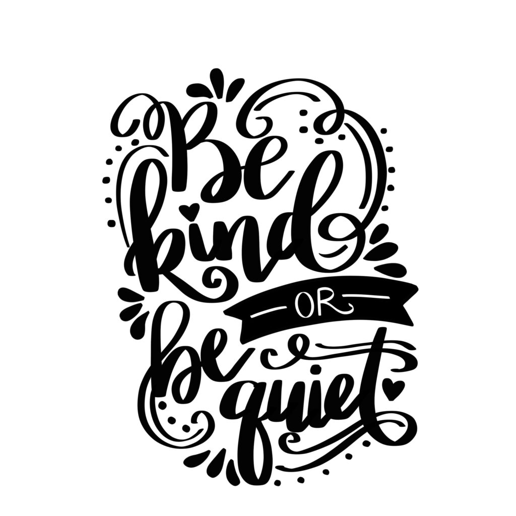 Frase «Be kind» — vector para corte CNC