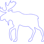 vector descargable para reproducir la sileta de un alce. Utiliza tu máquina de corte CNC para la realización de este proyecto.